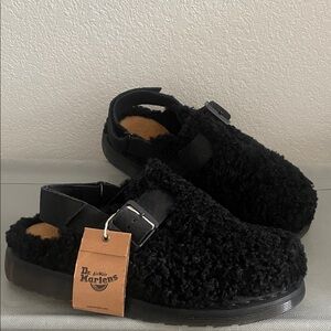 Dr. Martens Jorge II Women’s Faux Fur Lined Deluxe Borg Slingback Mules